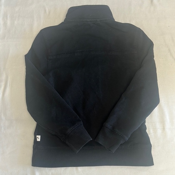 Tommy Bahama Black Zip Up Top with High Collar - Picture 4 of 5